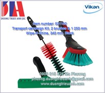 Bộ bàn chải vệ sinh Vikan Item 521152 | Transport campaign Kit Vikan, 2 brushes & 1 250 mm Wipe-N-Shine, 340 mm, Black