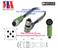 Cáp cảm biến Phoenix contact 1694648 - SAC-5P-M12MS / 0,6-PUR / M12FR-3L 