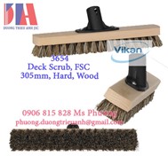 Chổi gỗ Vikan 3654 chà sàn tàu | Vikan 3654 Deck Scrub, 305mm, Hard, Wood