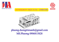 Diode cầu chỉnh lưu SEMIKRON SKD 31/16 - 230B1188 (có sẵn)