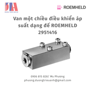 Van một chiều điều khiển áp suất dạng đế ROEMHELD 2951416