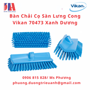 Bàn Chải Cọ Sàn Lưng Cong Vikan 70473 Xanh Dương
