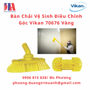 Bàn Chải Vệ Sinh Điều Chỉnh Góc Vikan 70676 Vàng
