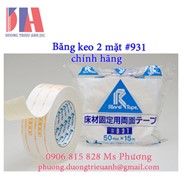Băng keo giấy 2 mặt Rinrei Tape 931, 50mmx15m chính hãng Nhật Bản