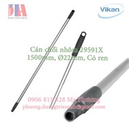 Cán chổi nhôm màu xám dài 1500mm, Ø22mm có ren cho nhà xưởng
