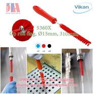 Cọ rửa (chổi ống) Vikan 53604, Ø15mm dài 310mm, cứng, màu đỏ