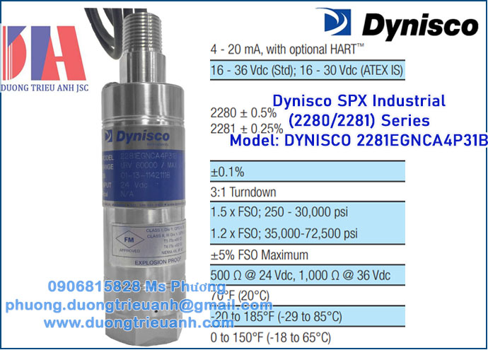 DYNISCO 2281EGNCA4P31B | Đầu Dò Dynisco 2281EGNCA4P31B | Dynisco Chính ...